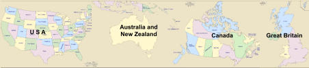 Australia and New Zealand Canada Great Britain U S A